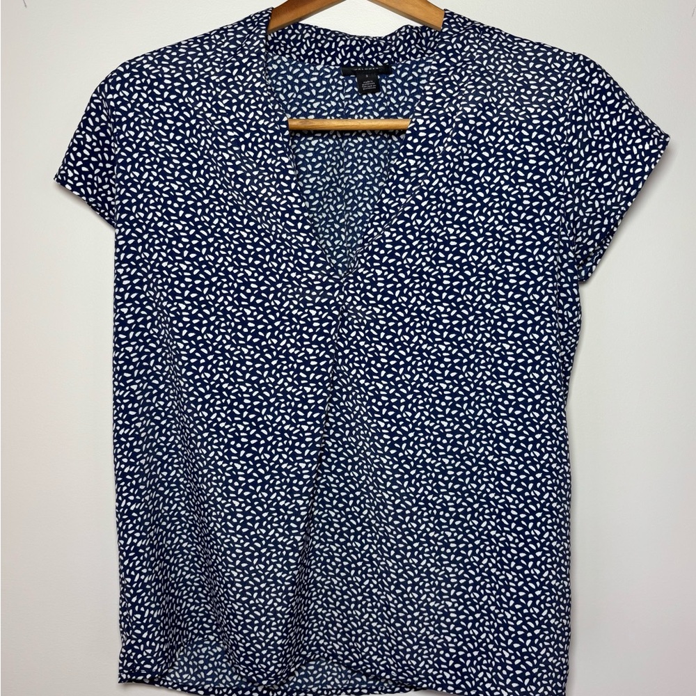 Halogen Blue Patterned Women's Top - Picture 7 of 8
